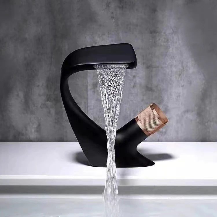 llave para lavabo copper torneira griferia Nordic black hot cold hotel water-tap bathroom personalized undercounter basin faucet