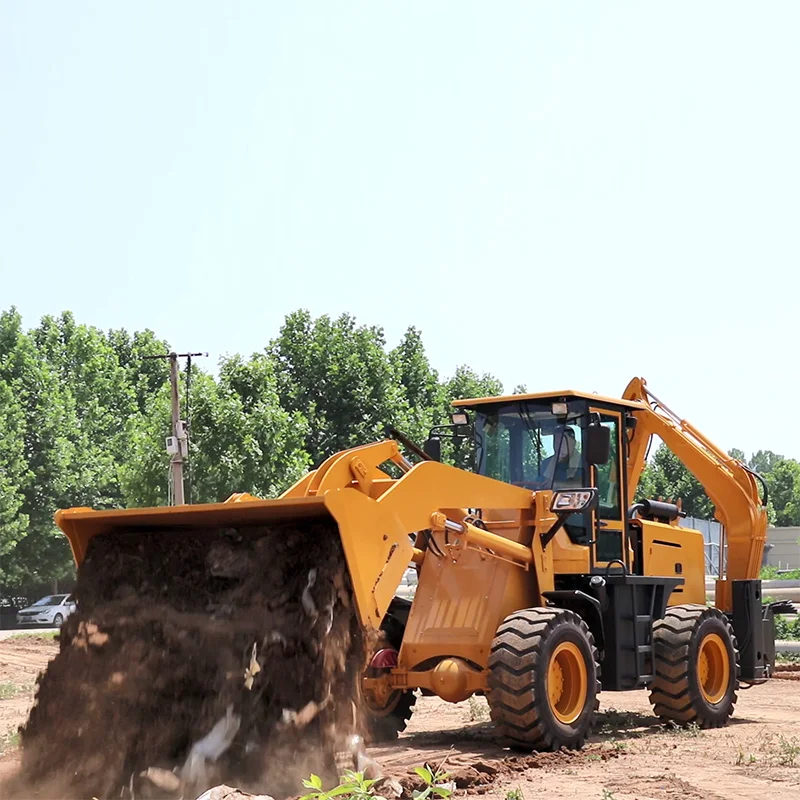 4WD китайский погрузчик с обратной лопатой WZ30-25 Мощный мини-экскаватор-погрузчик