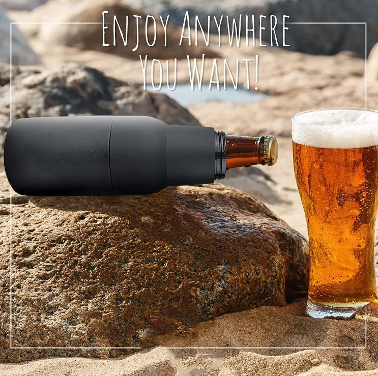 12oz stainless steel double wall vacuum insulator 3 in 1 insulated can cooler bottle