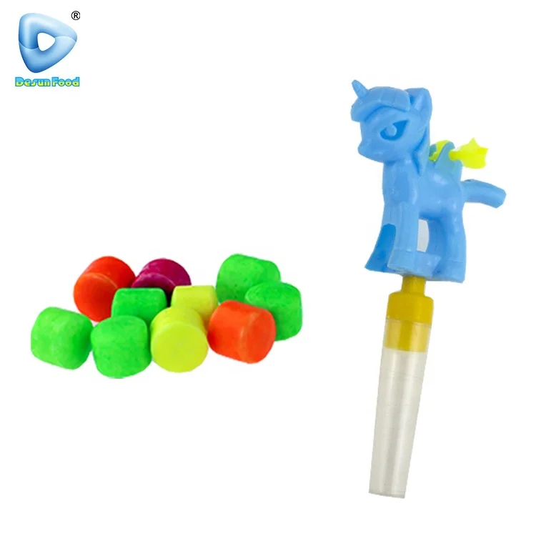 Cartoon flying horse shape toy whistle unicorn toy candy