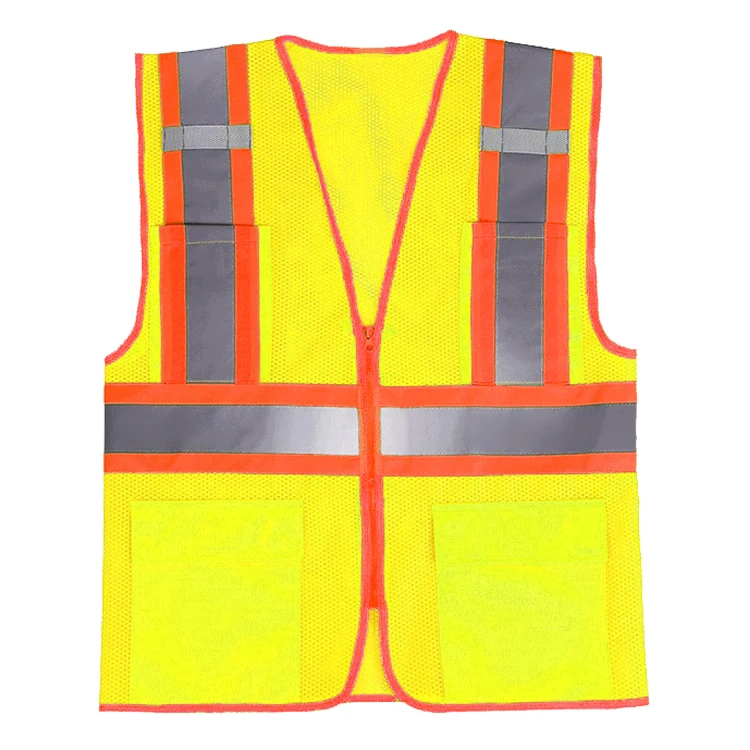 Светоотражающий сетчатый защитный жилет ZUJA на заказ, ansi 107, класс 2