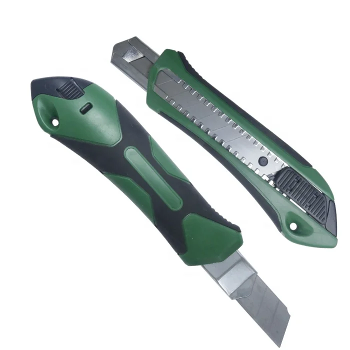 Heavy Duty 18 mm Blades Auto Lock Industrial Knife Cutter