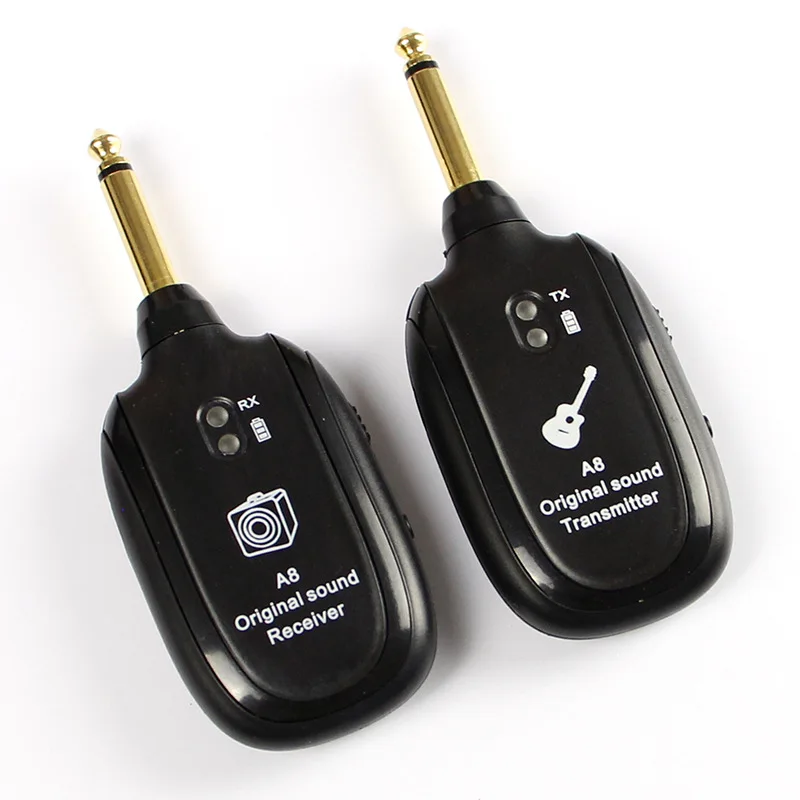 Factory wholesale A8 wireless guitar system wireless guitar transmitter receiver system