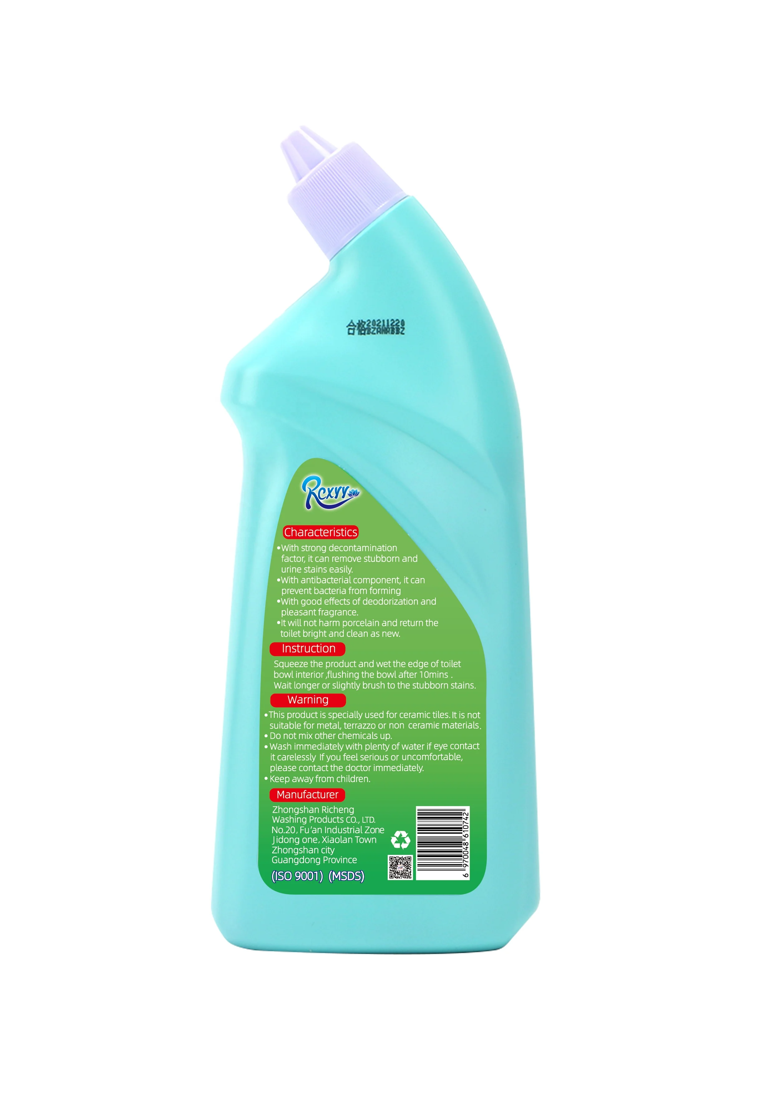 Oem Household 600 ML cleaning chemical products fragrance bathroom toilet cleaner liquid detergent with  pine smell deodorize