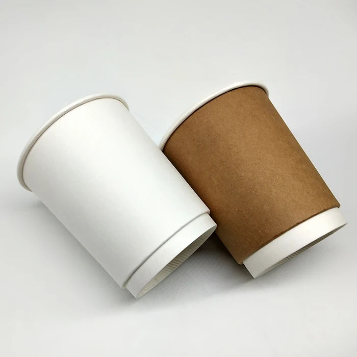 Customized cup 8oz 12oz 16oz 22oz biodegradable disposable paper coffee cups double wall paper cups for hot drinks