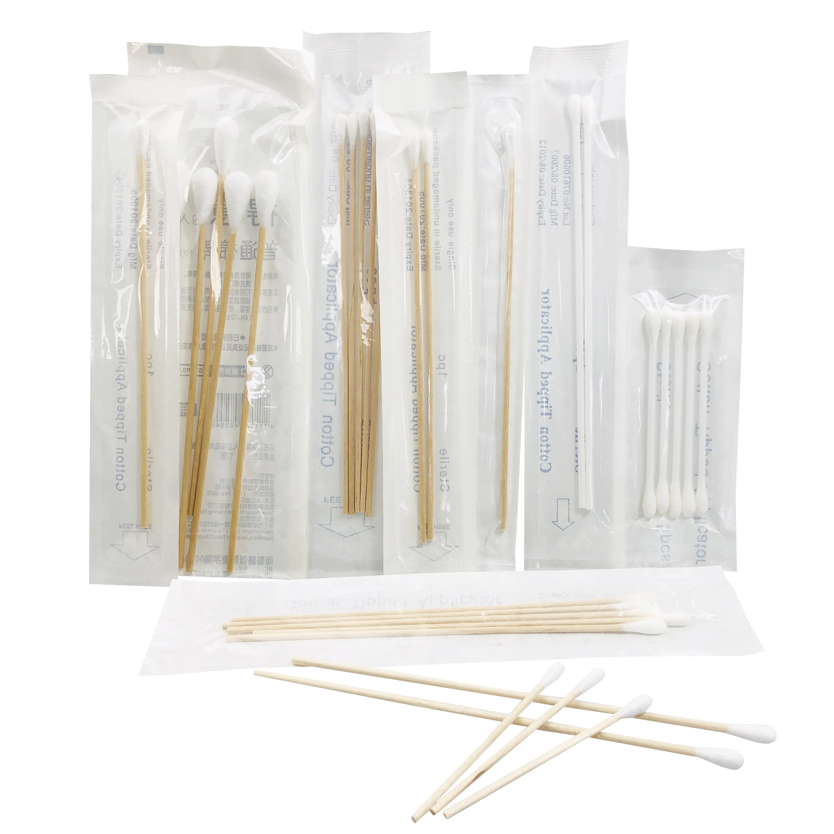 Plastic Stick Single Head Eo Sterile Cotton Swab/bud Factory Wholesaler