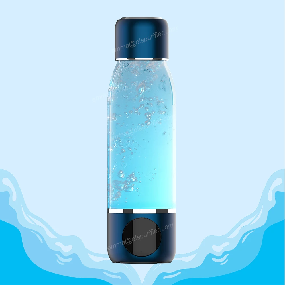 3000ppb Pure Hydrogen Rich Concentration Hydrogen Water Bottle Food Grade Body With SPE Dupont Membrane With OLED Display.