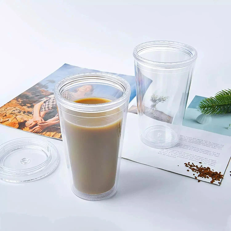 Custom 16oz 12mm Straw Milk Tea Boba Tumbler Box Kit Reusable Plastic Reusable Tea Boba Cups With Lid
