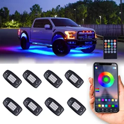China Led Car Light Wireless Remote Control Waterproof RGB LED Rock Lights For Truck Motorcycle