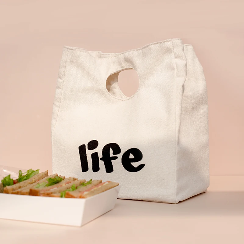 Ins Fashion Hot Selling Heat Insulation Cotton Lunch Bag Cooler Bag