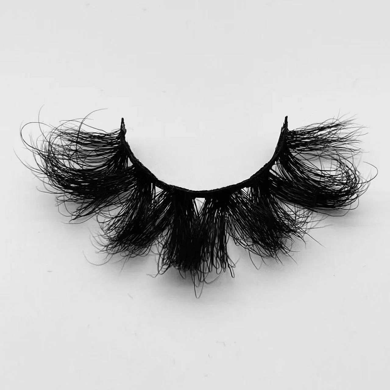 Best Selling Handmade Mink Lashes 25mm 5d d curl Mink Eyelashes 3D Russian fluffy Strip False Eyelash Vendor
