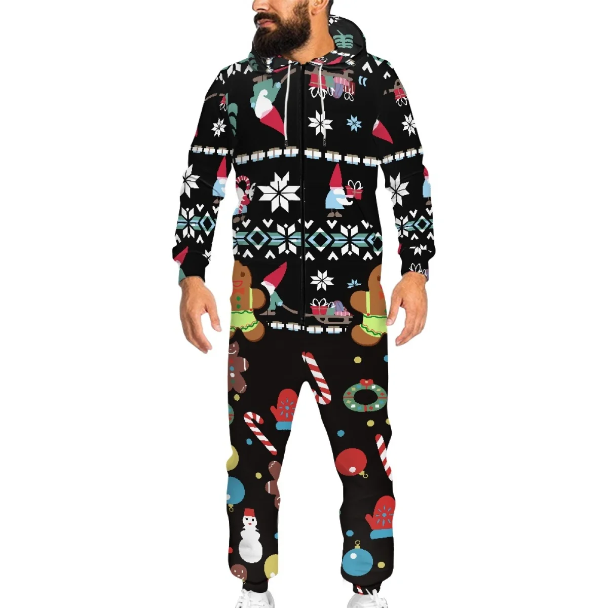 Wholesale Custom Print Sublimation Xmas Winter Warm Soft Pants Pyjamas Blank Pajamas Set Matching Christmas Pajamas for Couples