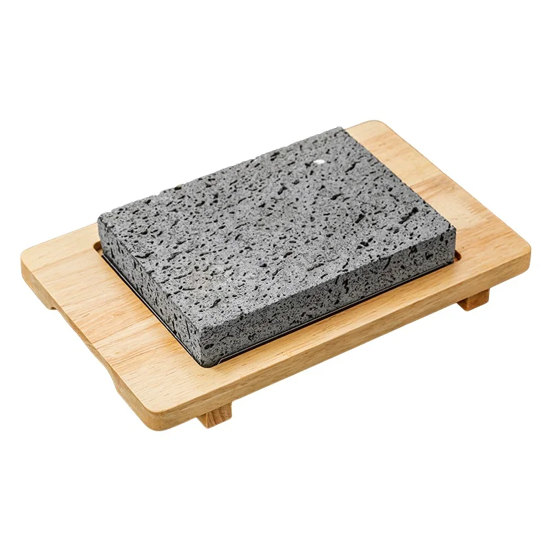 High Quality Home Kitchen Restaurant Serving Steak Stone Custom Lava Granite Rock Hot Cooking Stone