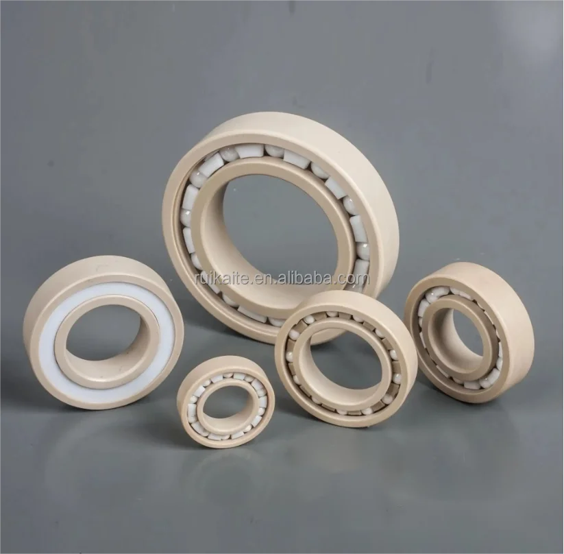 PEEK6000 10*26*8mm  PEEK6001 12*28*8mm PEEK6002 15*32*9mm PEEK6002 15*32*9mm high temperature resistant plastic bearings