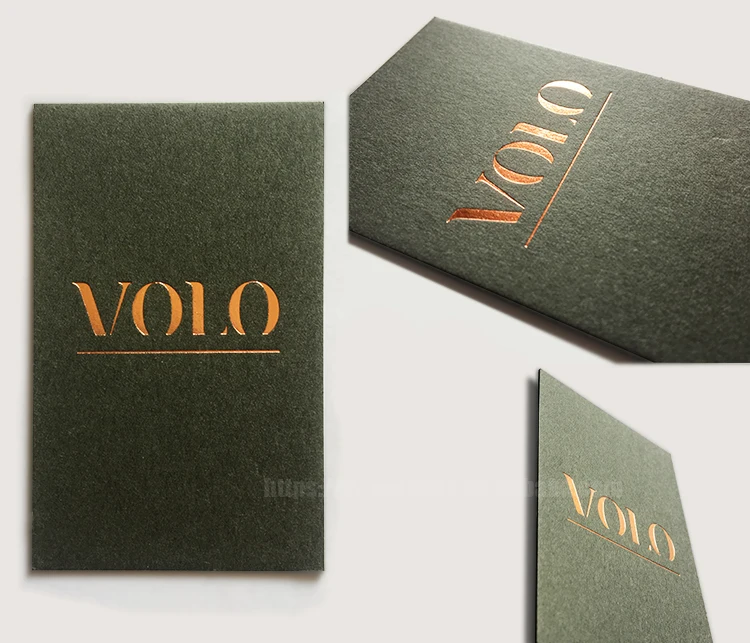 Gray customized rose gold foil business paper card / greeting thank you card postcard /visit card printing