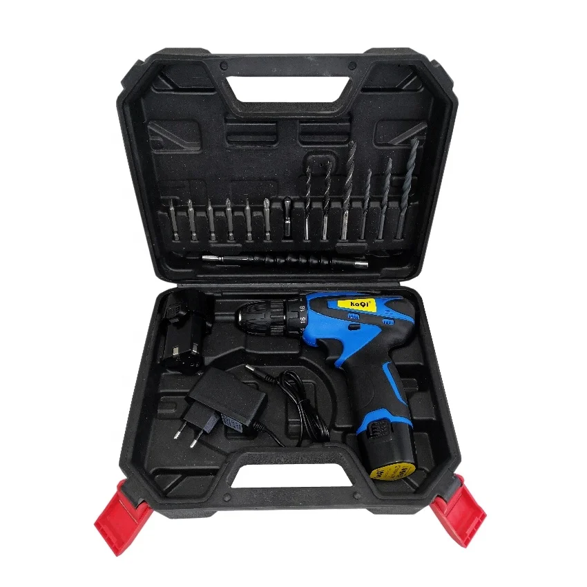 Kaqitools Model. TS-1902 battery tools set Rechargeable drill 12V Cordless Drill Power Tools kit