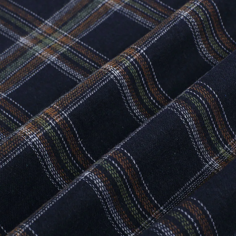 Woven breathable 16S 21S brushed polyester cotton yarn dyed flannel check plaid fabric for mens woman shirting pajama