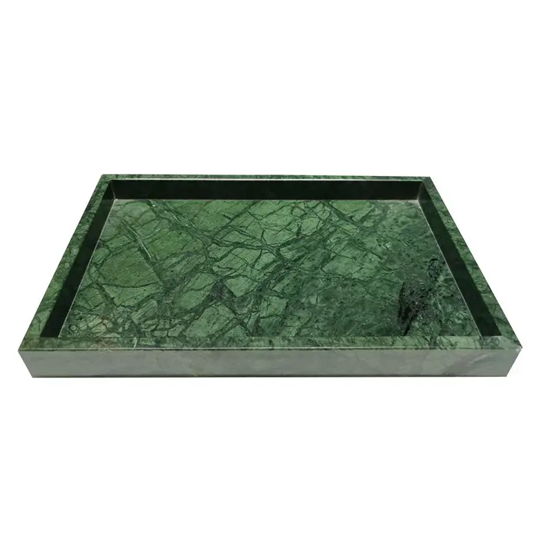 TMZ OEM/ODM marmol Marmar Factory Price Hot Sale Rectangular Nero marquina serving Marble Tray marble tray with gold edges