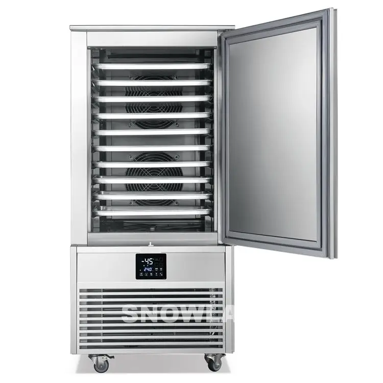 10 Trays Stainless Steel -40 Temp Blast Chiller Freezer Commercial Shock Freezer for Restaurant