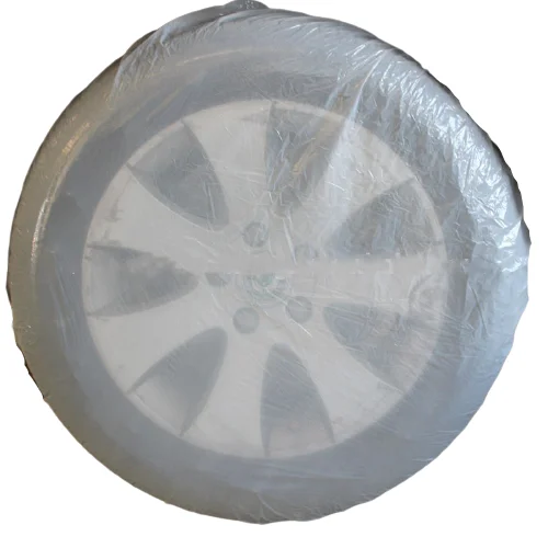 White Disposable Waterproof Tyre Protector Cover