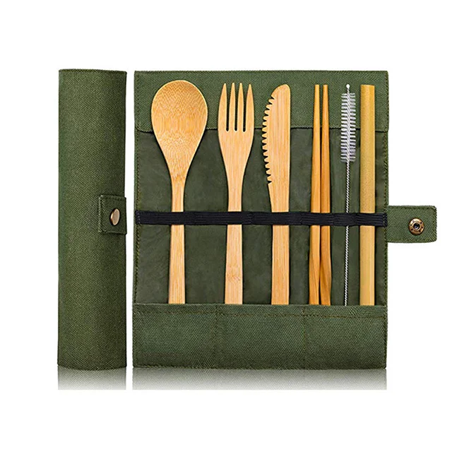 RAYBIN HOT High quality eco friendly luxury pink party paper disposable tableware wooden handle flatware wood fork cutlery set