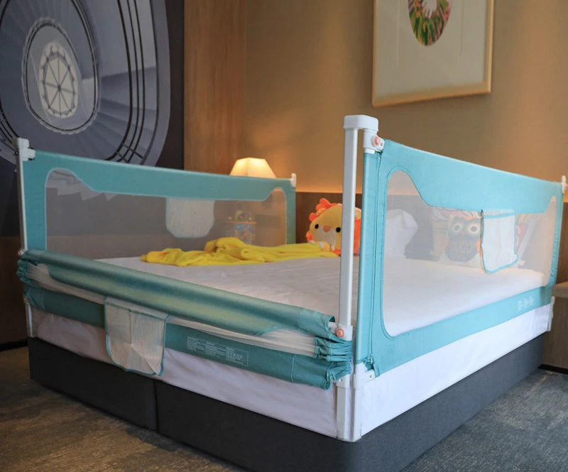 8 Grade Adjustable Delux Cationic Fabric Infant Baby bedrail Fence 90CM Height Bedrail bayi Bed rail guard for baby safety