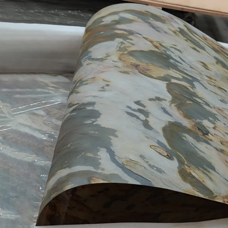 Super Thin Flexible Backlit Tiles Stone Veneer Wall Luxury Stone Flexible Natural Translucent Stone Slate
