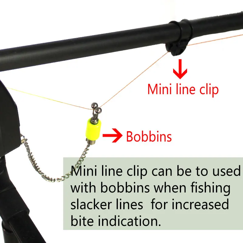Bobbin Fishing Alarm Indicator Swinger Accessories Carp Fishing Monofilament Main Line Clip For Carp Fishing Rod End Tackle