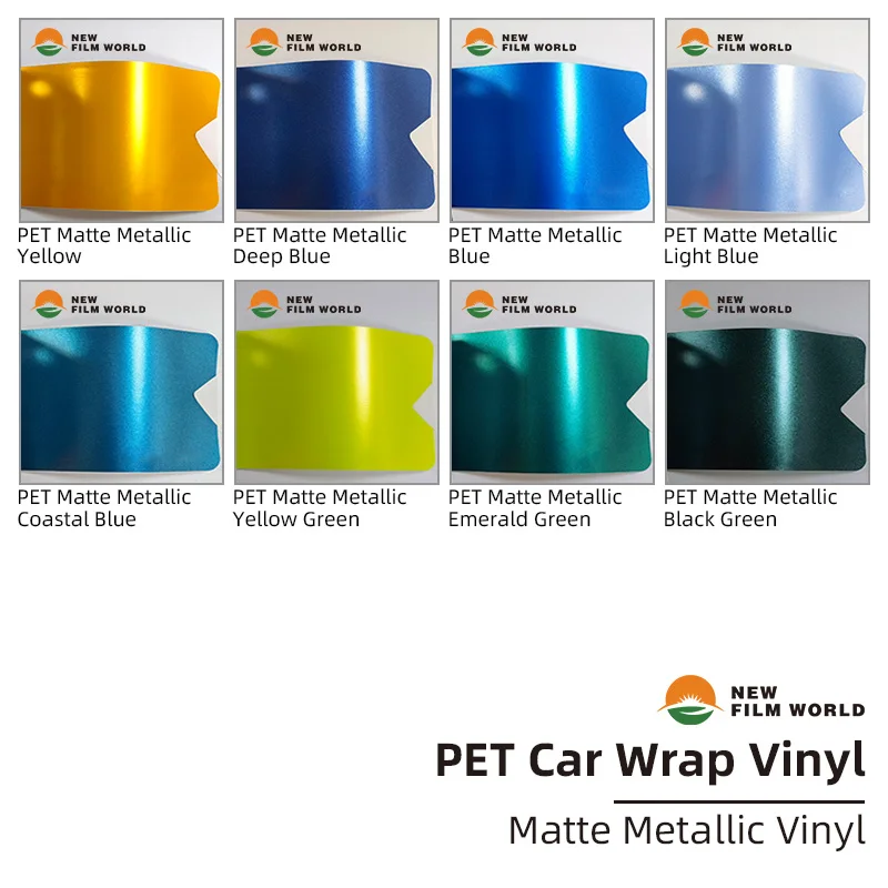 PET Matte Metallic Coastal Blue Car Wrap Film car wrapping film vinyl Stickers Glossy car wrap vinyl film