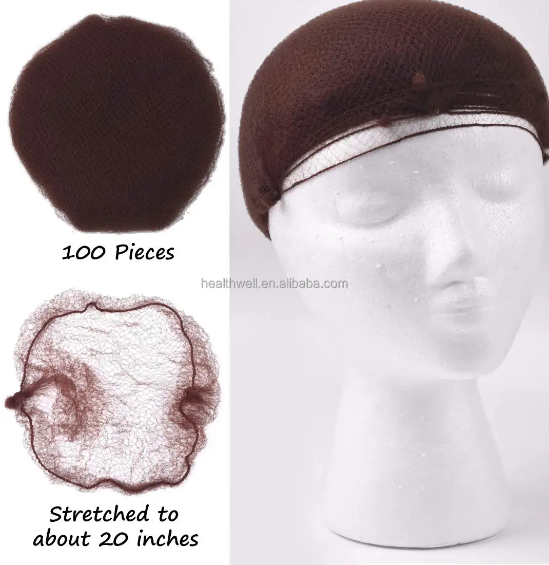 Food Processing Disposable Invisible Hair Net Hairnets Mesh Nylon Hairnets