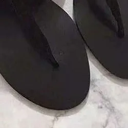 Ins Hot Selling Multicolor Large Size Women Sandals Leather Flat Thong Slides Women Beach Flip Flops Slippers