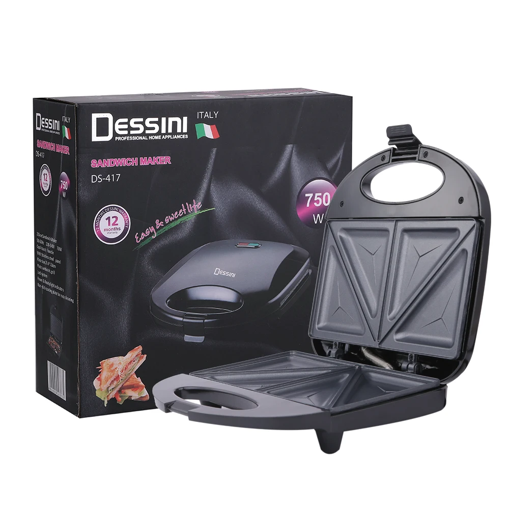 Dessini Portable Multi-functional Breakfast Non Stick Sandwich Maker Toaster Grill Cheese Sandwich Maker Oven Machine