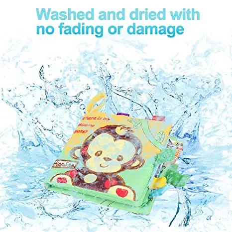 Custom Baby Soft Book Cloth Set Crinkle High Contrast Baby Book Educational Learning Toy for Infant Fabric