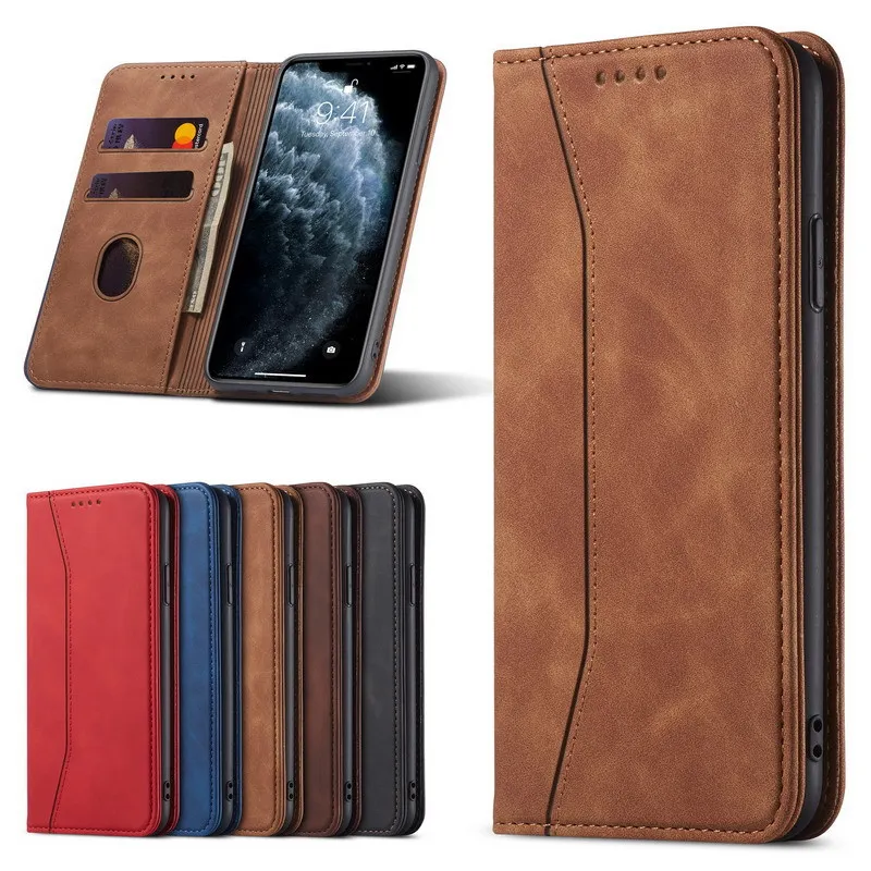 Premium Leather Flip Wallet Phone Case iPhone 16 Enhanced Protection Business Design Compatible A06/A16 Pro Max Samsung Mobiles