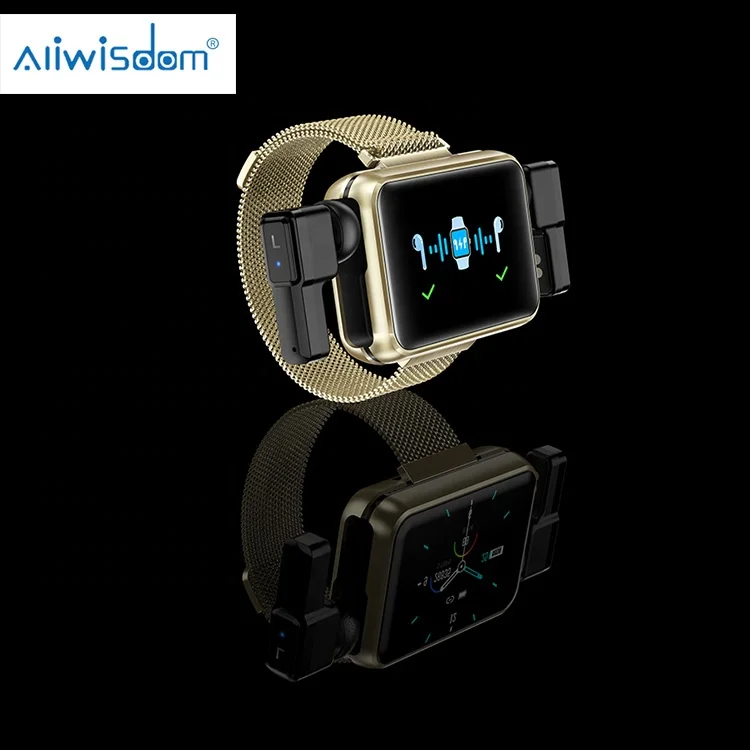 
Siri wake up 2in1 T91 Smart Bracelet BT Music Player HiFi 6D AI Voice Control BLE 5.0 IPS Screen Sport TWS Smart Bracelet 