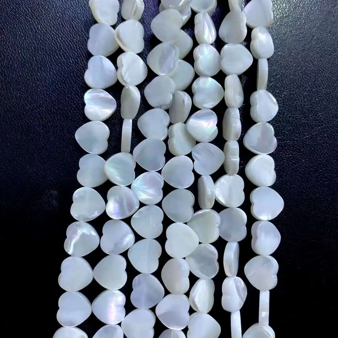Heart shell bead white shell  for DIY jewelry