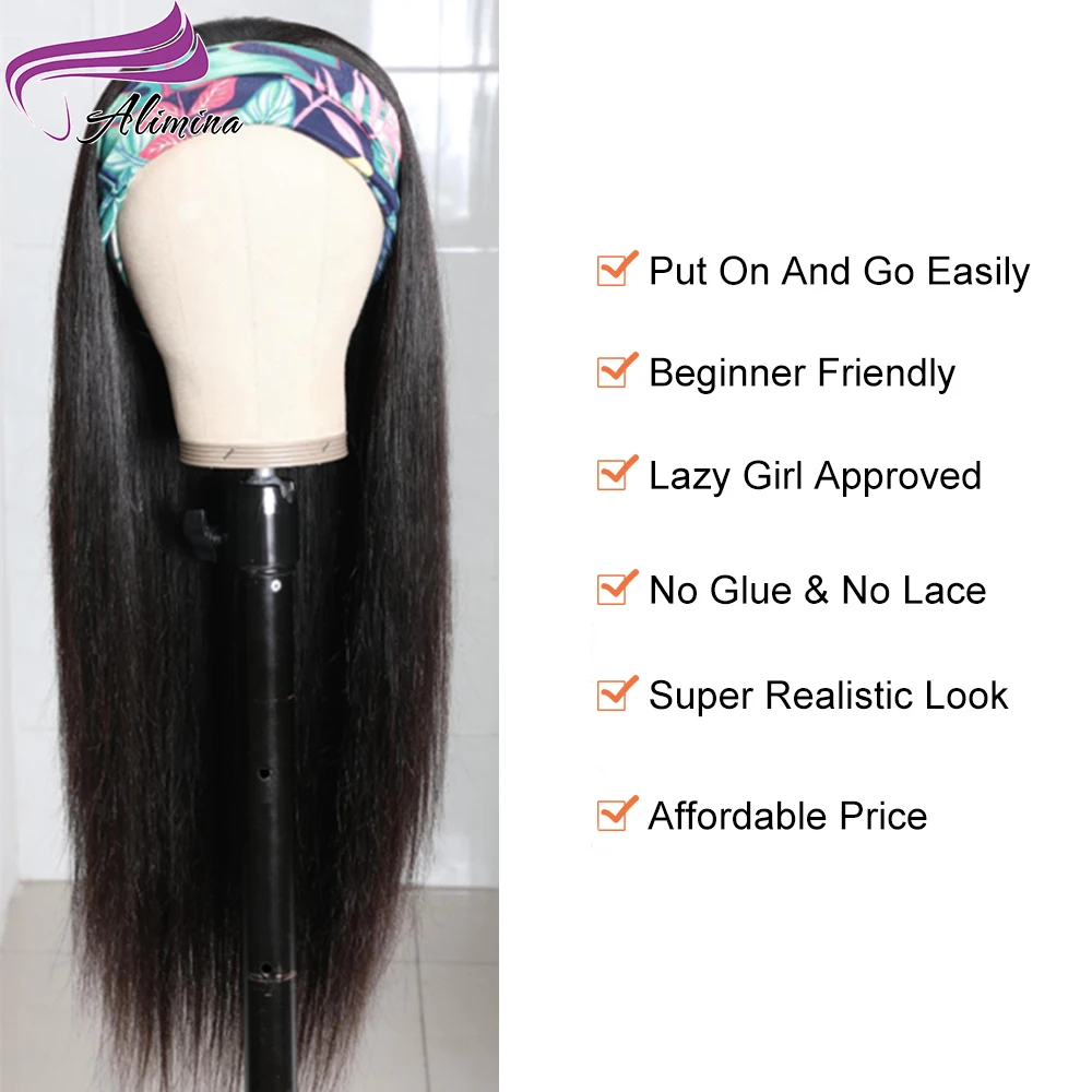
Alimina wholesale virgin headband human hair wigs, brazilian headband wigs human hair,headband wigs for black women 
