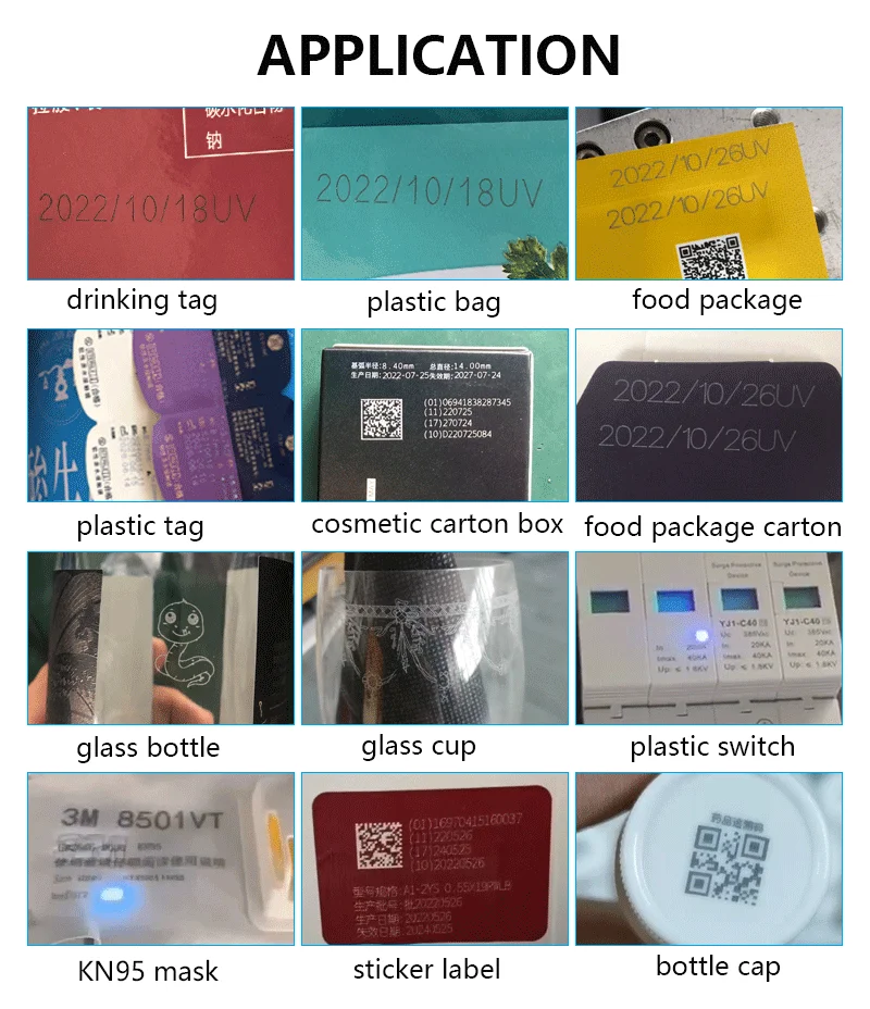 Large Format UV 3W 5W Flying Online Laser Printer for Coffee Package Pouch Print Production Date