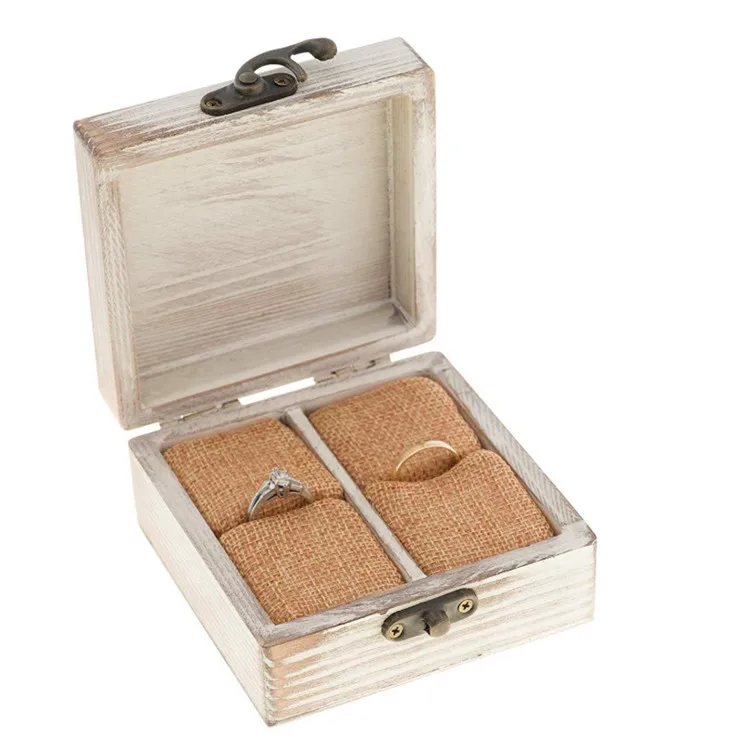 Antique white Mr & Mrs decorative jewelry box favor gift wedding ring box