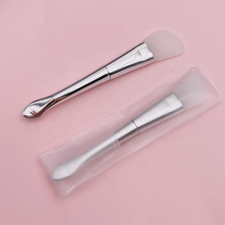 2024 Custom Logo Beauty Makeup Cosmetic Scoop Silicone Mask Face Cream Mixing Spatula Spoon