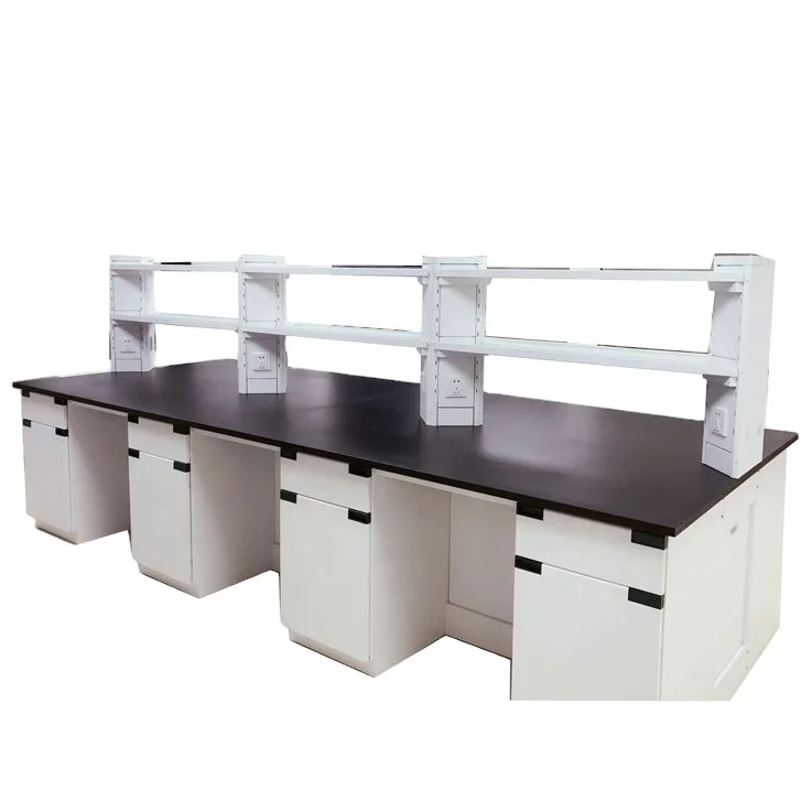 High Quality Cheap Price Chemical Laboratory Workbench Supplierc Chemistry Physical Lab Bench With Reagent Shelves