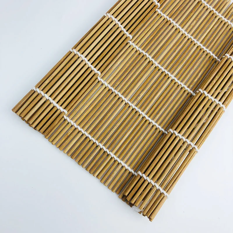 Лидер продаж, бамбуковый коврик для суши с двойным острым носком, новый продукт, прямоугольный натуральный экологически чистый бамбуковый рулон для суши по индивидуальному размеру