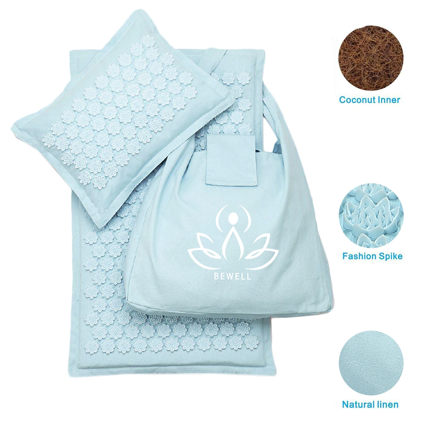 
Gillot Coconut Acupuncture Spike Yoga Mat And Pillow Set With Balls 