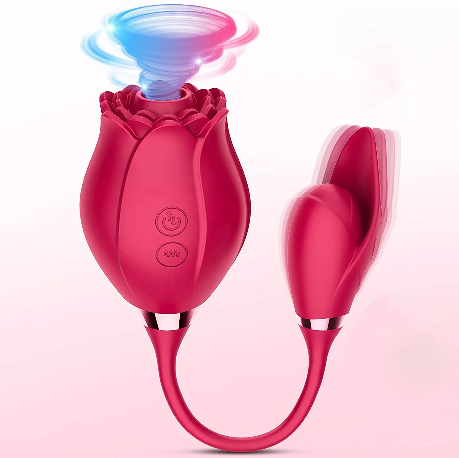 Sohimi Amazon Hot Rose Shaped Vibrating Thrusting Dildo Rose Toys Clitoral Stimulation Sucking Rose Vibrator For Woman