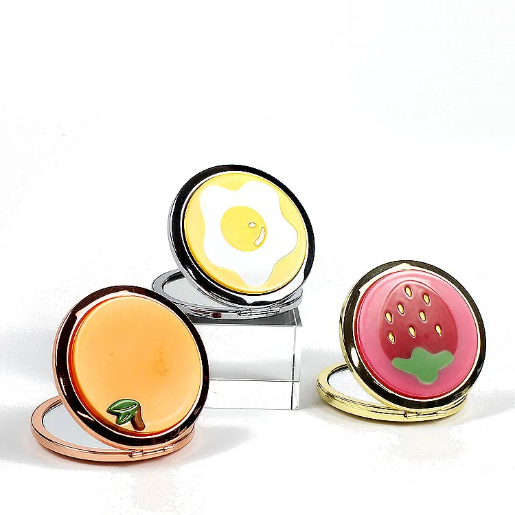 YIYI Small Mirror with Sound Colorful Red Yellow Orange Strawberries Oranges GggS  Custom Acetate Mirror