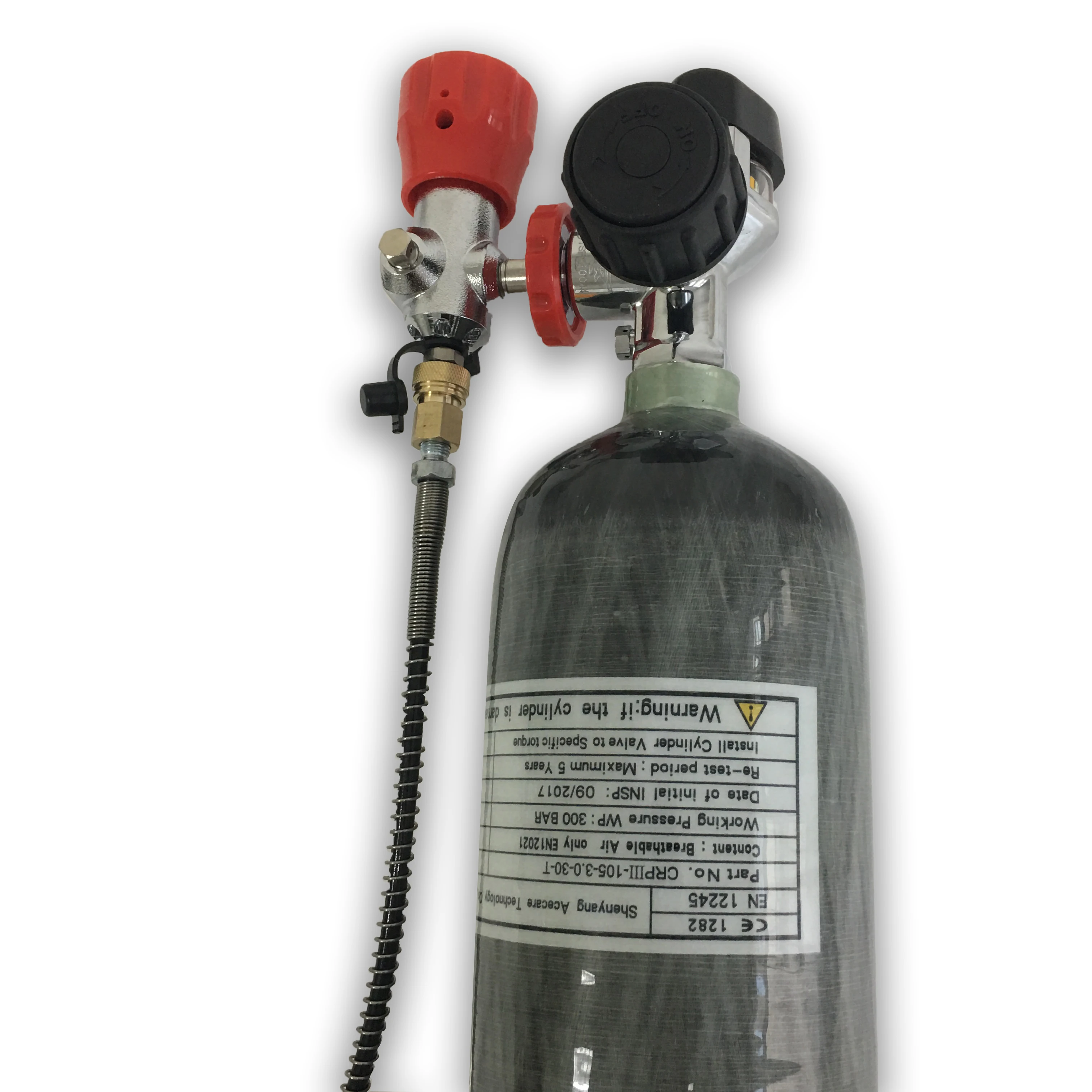 Acecare 3L CE Carbon Fiber Wrapped Composite Tank Air Cylinder Paintball Tank With Filling Station And Valve