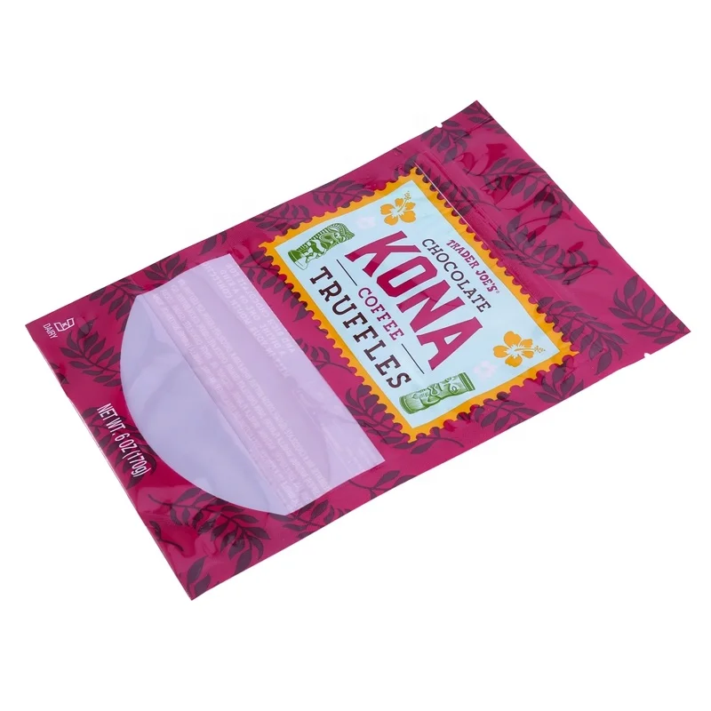 
customized print stand up zip lock cookies packaging pe bag 
