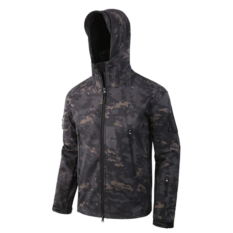 High Quality Sport Outdoor Shark Skin Warm Keeping Track Suit Soft Shell Oversize Rush Suit Jacket