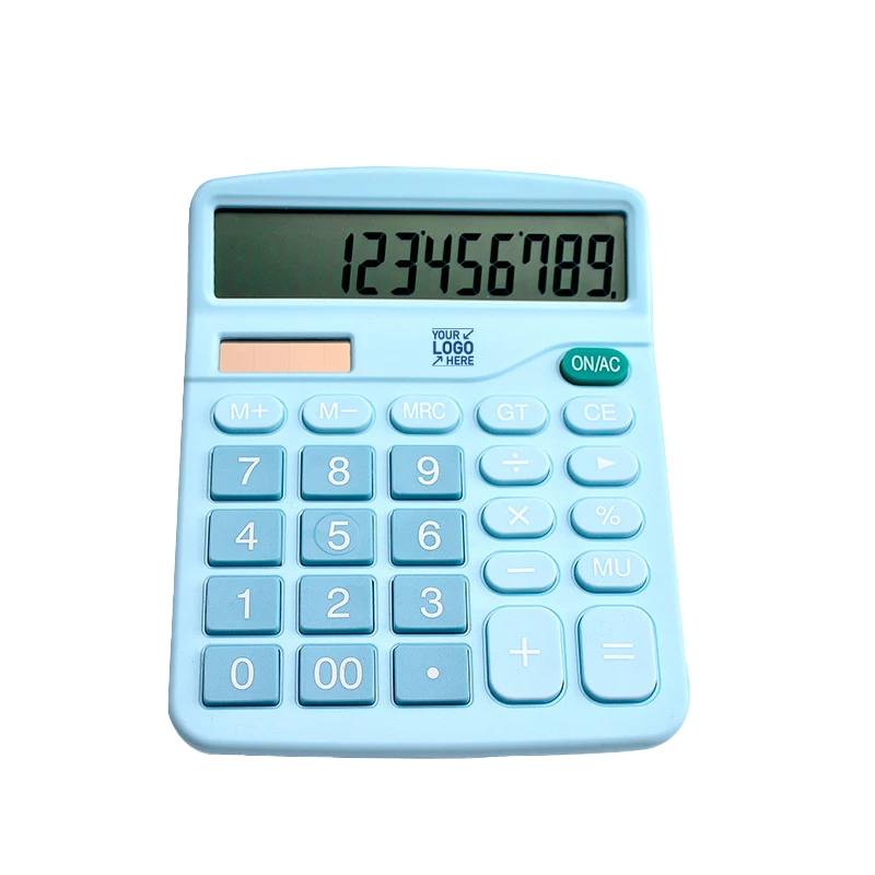 Механический программируемый Настольный калькулятор 12 цифр на солнечной батарее в современном стиле для детей