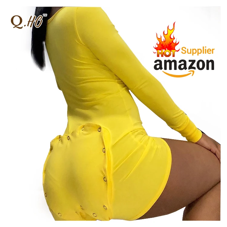 Прямая поставка, Лидер продаж, зимняя дизайнерская Пижама-комбинезон для взрослых с длинным рукавом и откидной крышкой для женщин, пижама с откидной крышкой